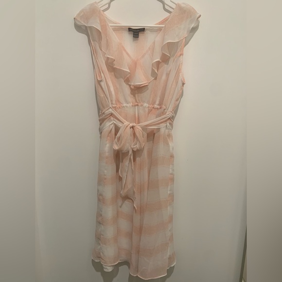 Maternity, A Pea in the Pod dress. White and blush pink. Size large. - Picture 2 of 3